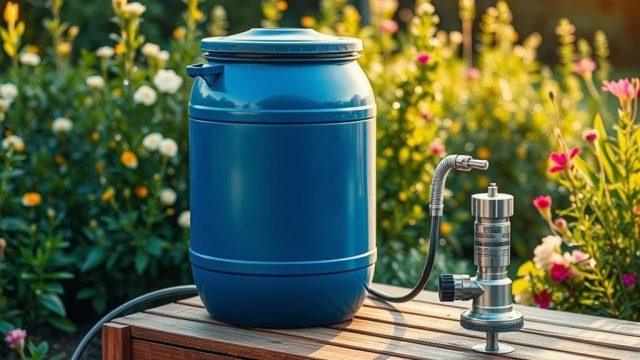 Gartenpirat Regentonne: Anschluss an das Hauswasserwerk